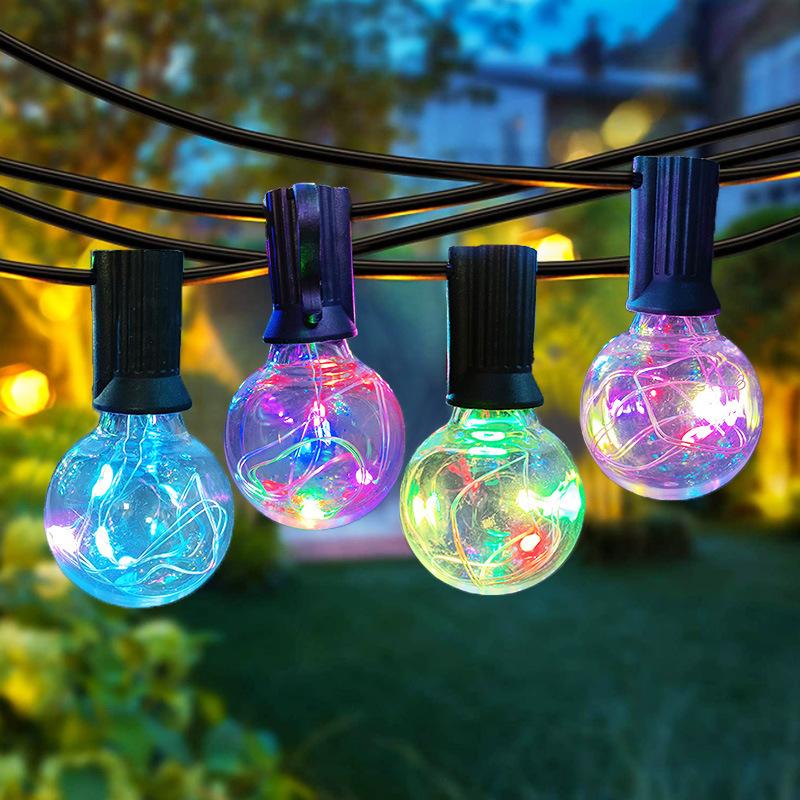 24FT LED G40 Outdoor String Lights – Waterproof, Linkable, Dimmable with Remote for Garden, Wedding & Party Decor