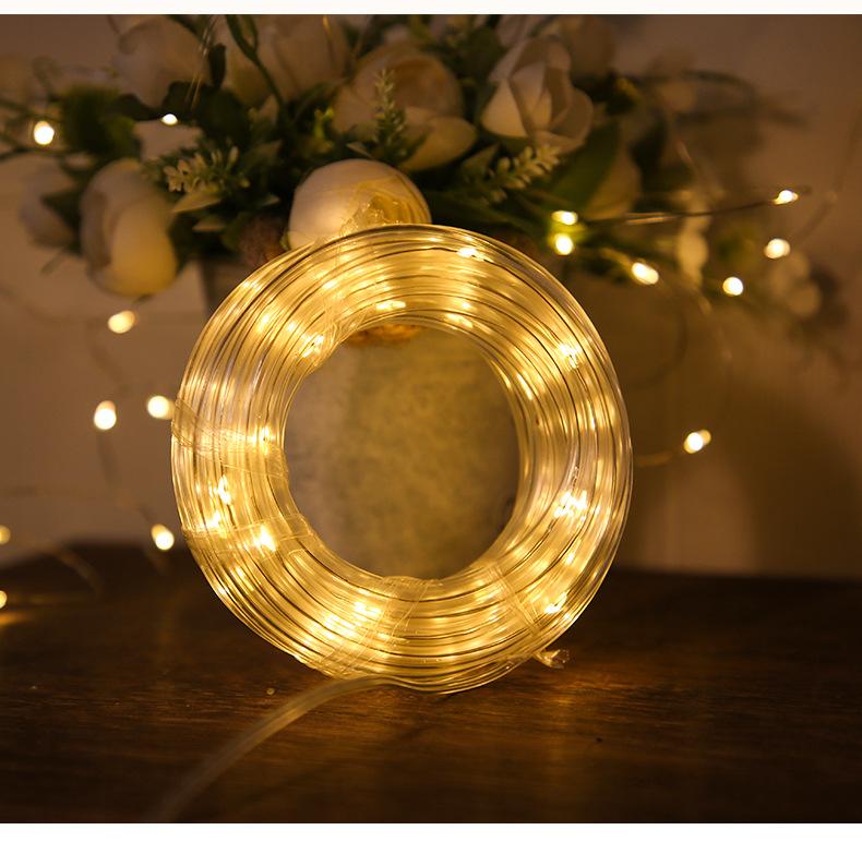 Wasserdichte Außen-Lichterkette Solarbetriebene Lichterkette 8 Modi Lichterkette für Außenbeleuchtung zur Dekoration von Garten und Weihnachten.