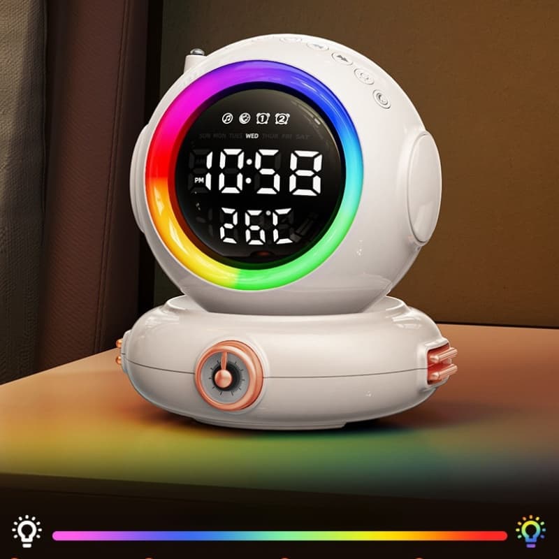 RGB LED Night Light Alarm Clock Wireless Speaker,NL001 - Quntis
