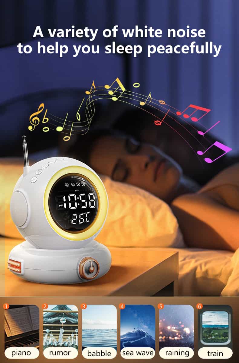 RGB LED Night Light Alarm Clock Wireless Speaker,NL001 - Quntis