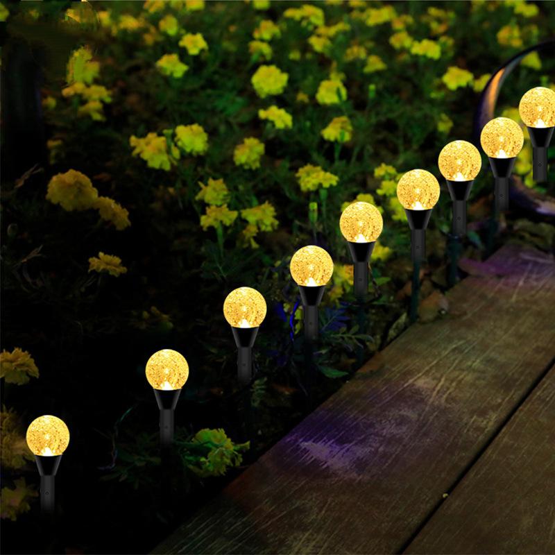 Waterproof RGB Fairy Lights – Outdoor Solar Globe String Lights with 8 Modes, LED Stake Lights for Garden, Patio, Backyard, Landscape, Party