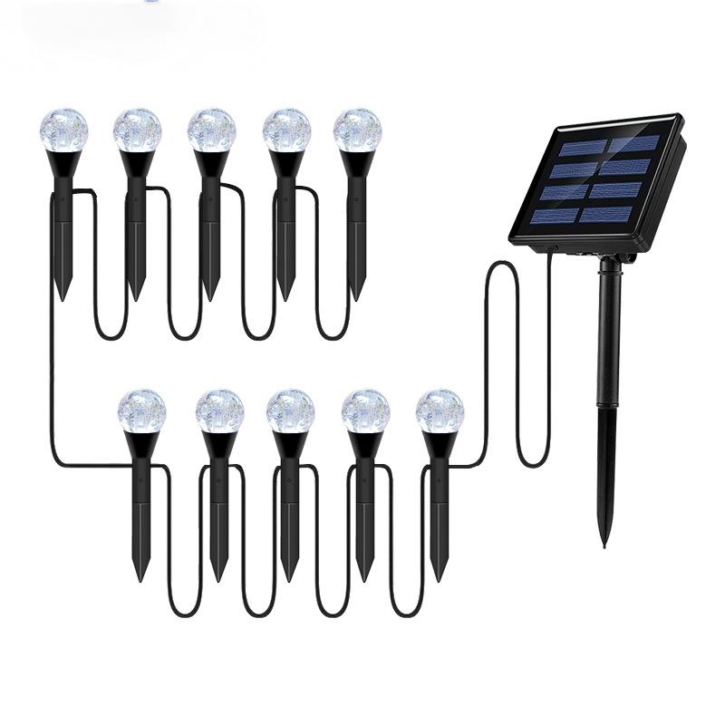 Waterproof RGB Fairy Lights – Outdoor Solar Globe String Lights with 8 Modes, LED Stake Lights for Garden, Patio, Backyard, Landscape, Party