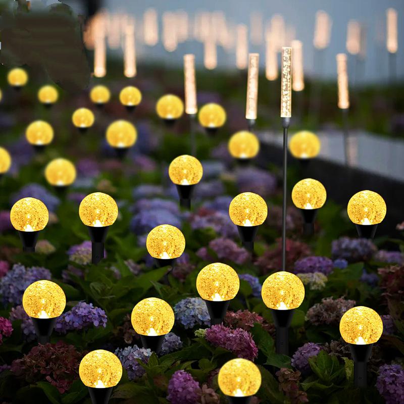 屋外フェアリーライト - 8モード、RGBグローブ防水ステークライト、庭、パティオ、パーティー用