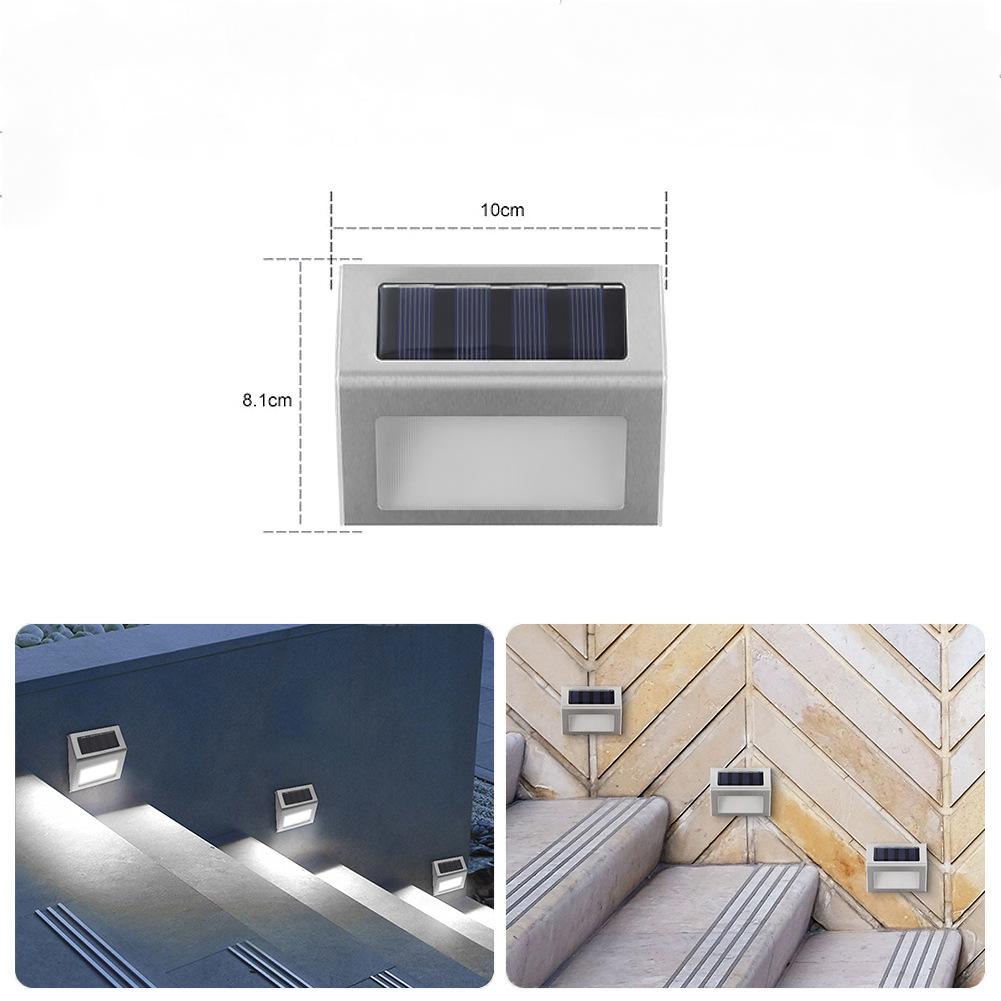 Solar-Stufenlichter Außen wasserdicht Treppenlicht Garten Dekor für Garten Terrasse Hof Veranda Treppe Gehweg