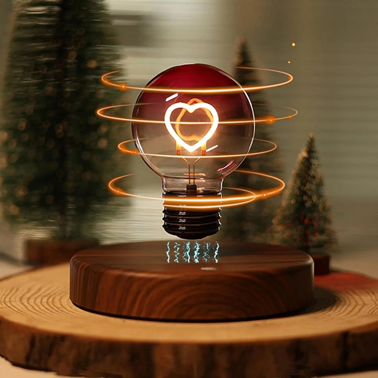 Magnetic Levitating Heart Bulb – Unique Romantic Gift for Birthday & Love