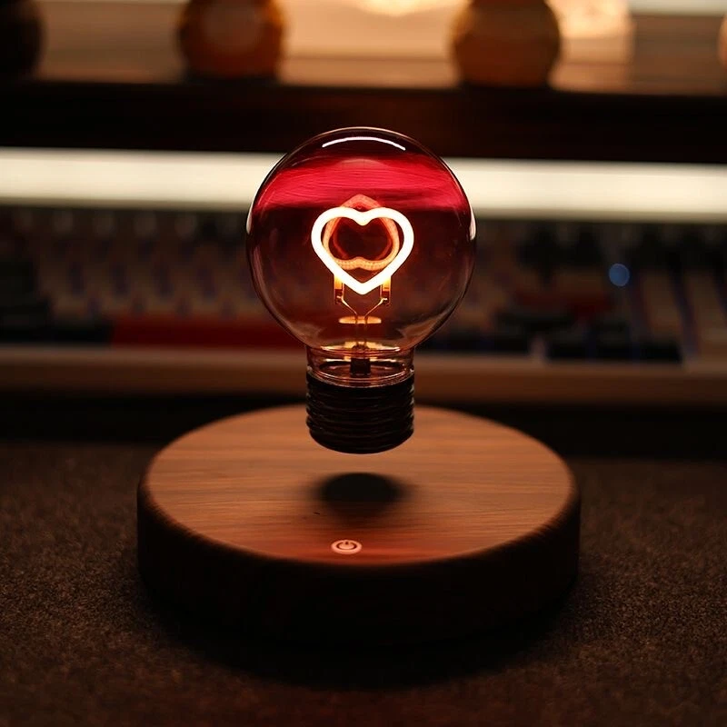 Magnetic Levitating Heart Bulb – Unique Romantic Gift for Birthday & Love