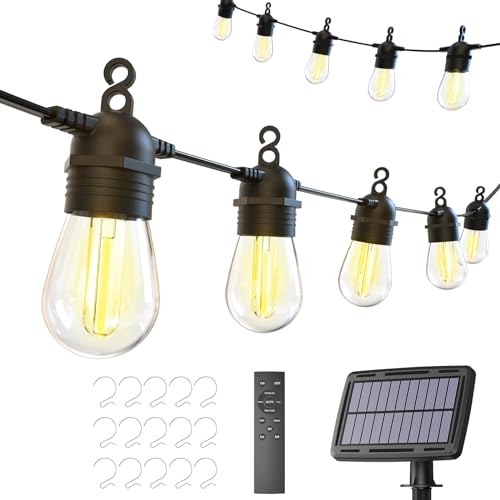 52FT Solar String Lights Outdoor with Remote, Warm White - quntis-service
