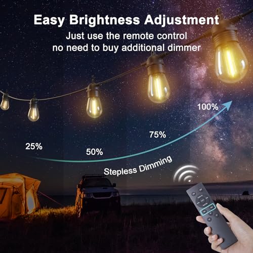 52FT Solar String Lights Outdoor with Remote, Warm White - quntis-service