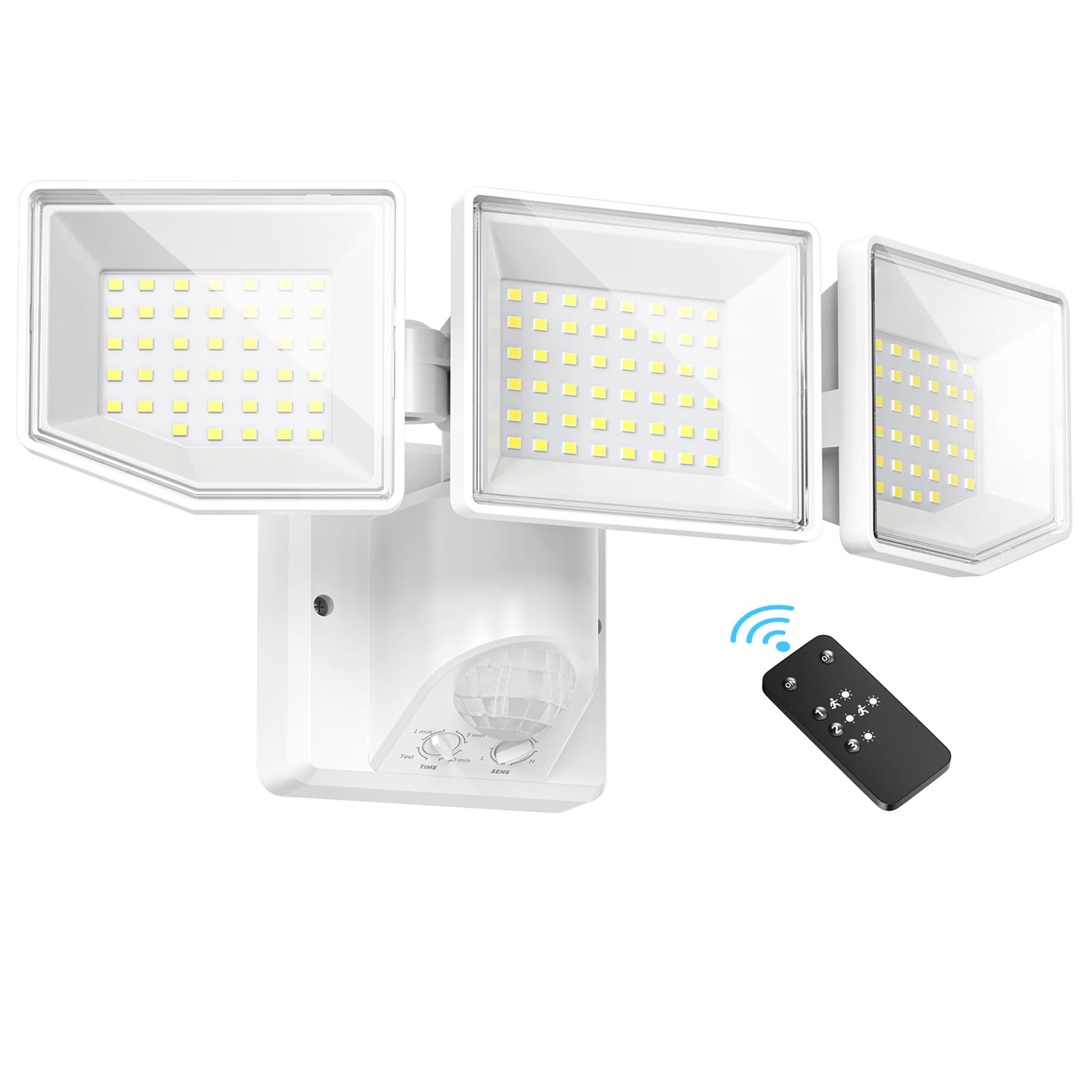 Motion Sensor Outdoor Lights with Remote Control, 6500K, IP65 Waterproof ,White - quntis-service