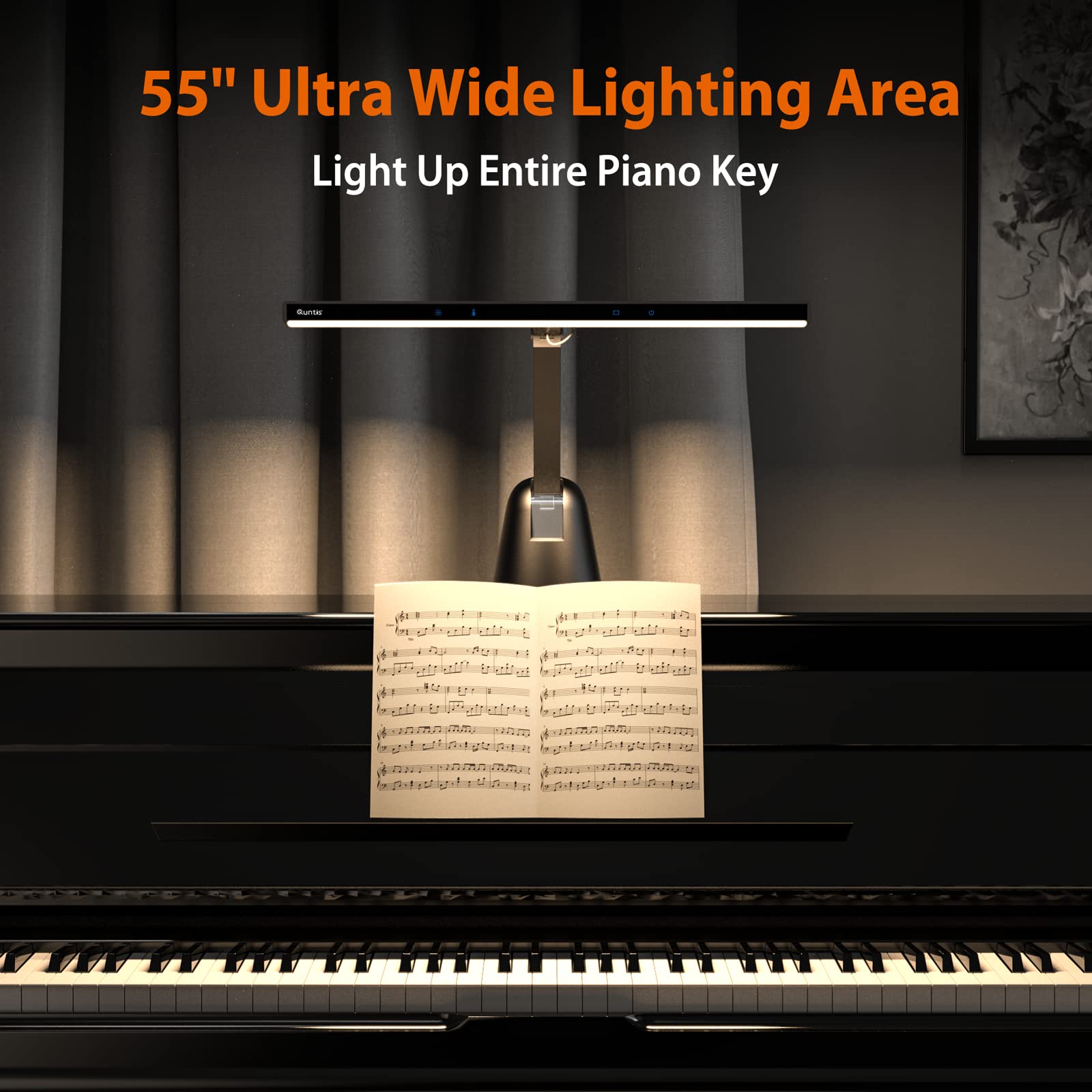 New Max 12W Professional Eye Caring Piano Lamp 55'' with Auto-Dimming - quntis-service