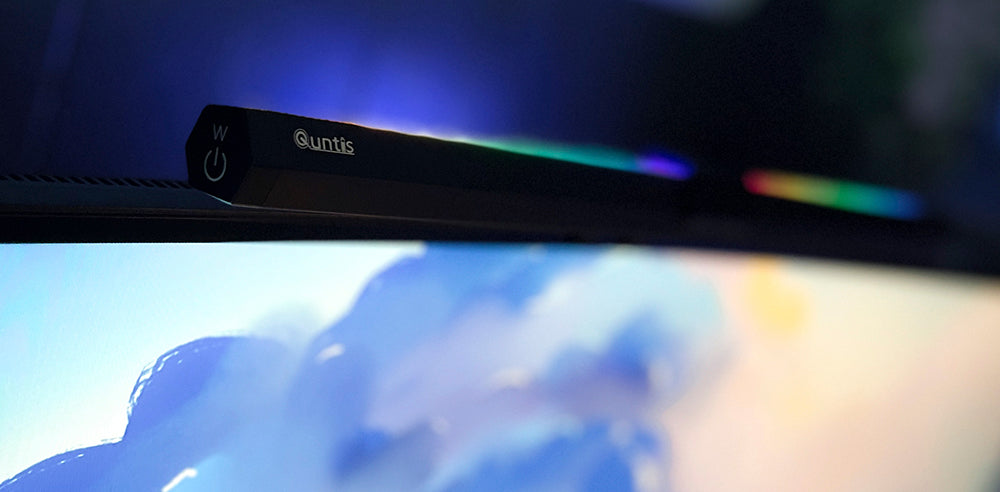 Eye Comfort and Aesthetic Appeal with Quntis Double Sided Light Bar RGB Backlight Monitor Light Bar