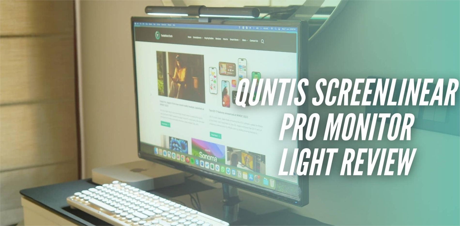 quntis rgb pro  monitor light bar with remote