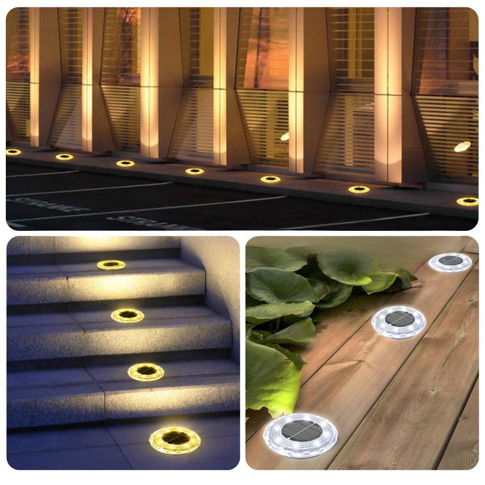 Solar Powered Diamond Ground Lights（4pcs） – Waterproof Outdoor Garden Pathway Lamps for Yard, Patio, and Lawn Decoration
