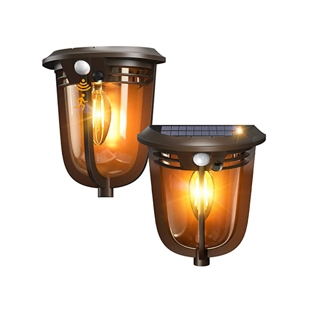 2 Pack Advanced Motion Sensor Solar Lights Wall Sconces - quntis-service