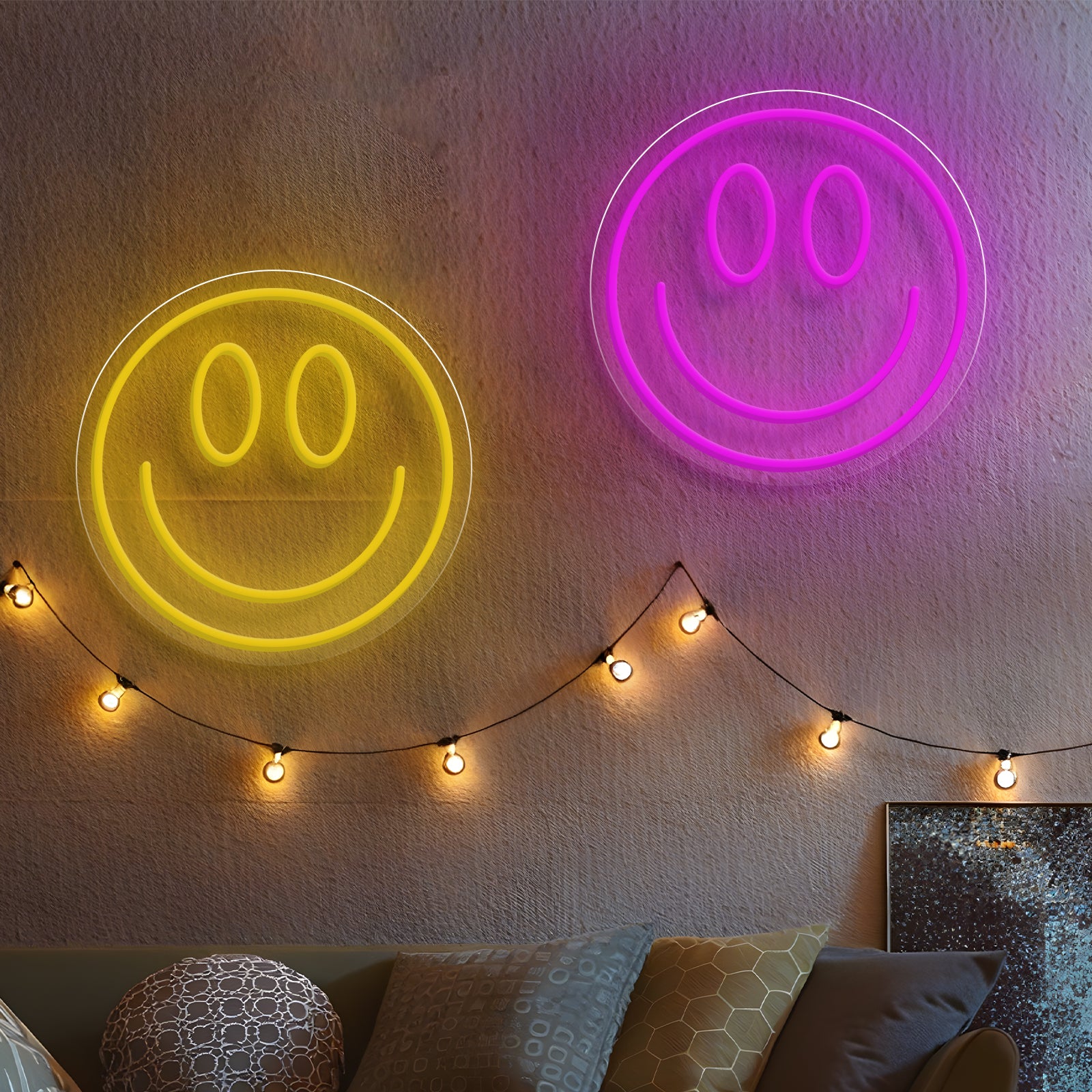 Bring the Happy Vibes Home – Smiley Face Neon Light That Glows with Positivity