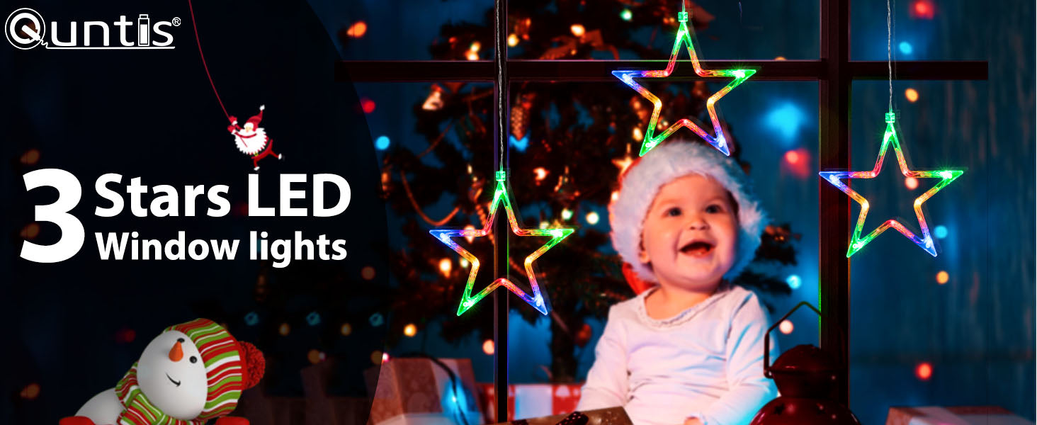 3つ星クリスマスデコライト 8つのライトモード付き (30個のLED