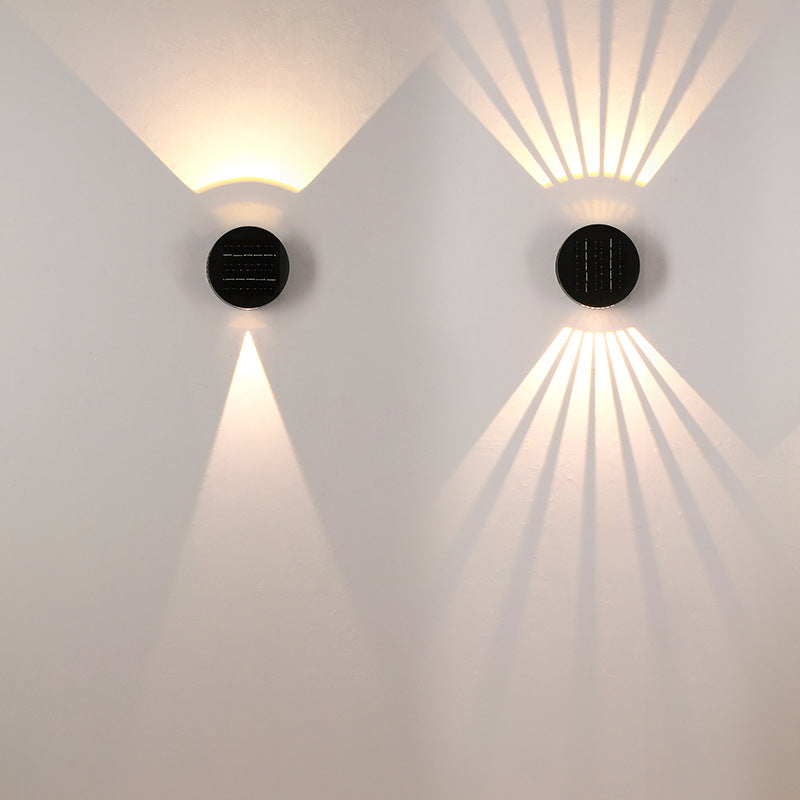 Solar Outdoor Decorative Rotatable Wall Light – Waterproof Warm White Garden Landscape Lamp for Patio & Yard Ambience