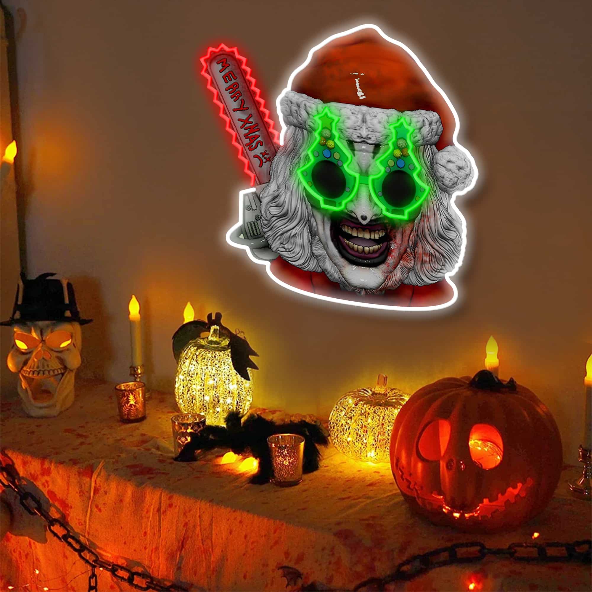 Terrifier 3 Art the Clown Neon Sign – LED Light for Horror Fans
