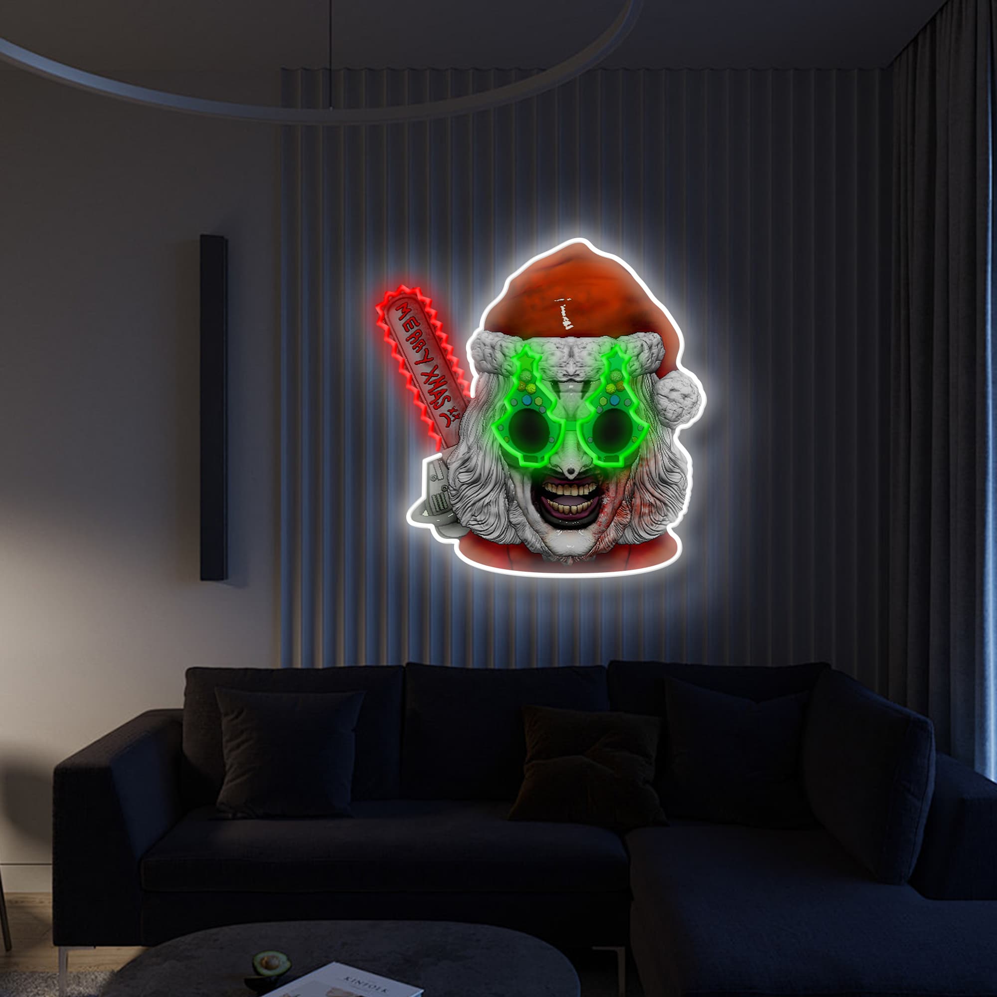 Terrifier 3 Art the Clown Neon Sign – LED Light for Horror Fans