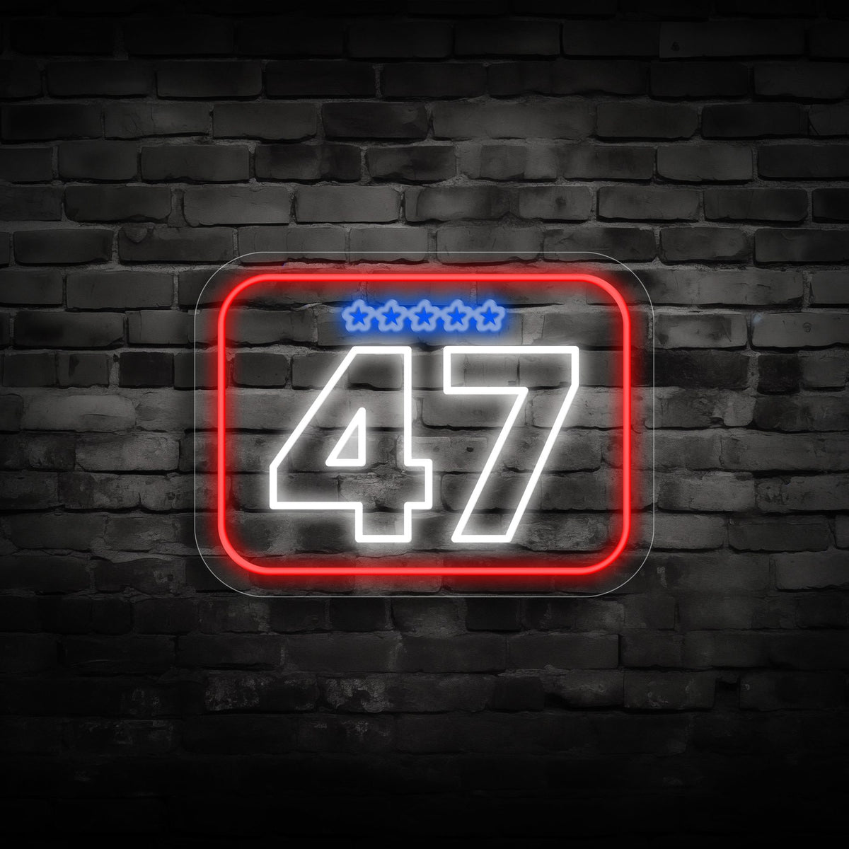 Trump 47 Neon Sign – LED Light-Up Sign for 2024 Election Decor