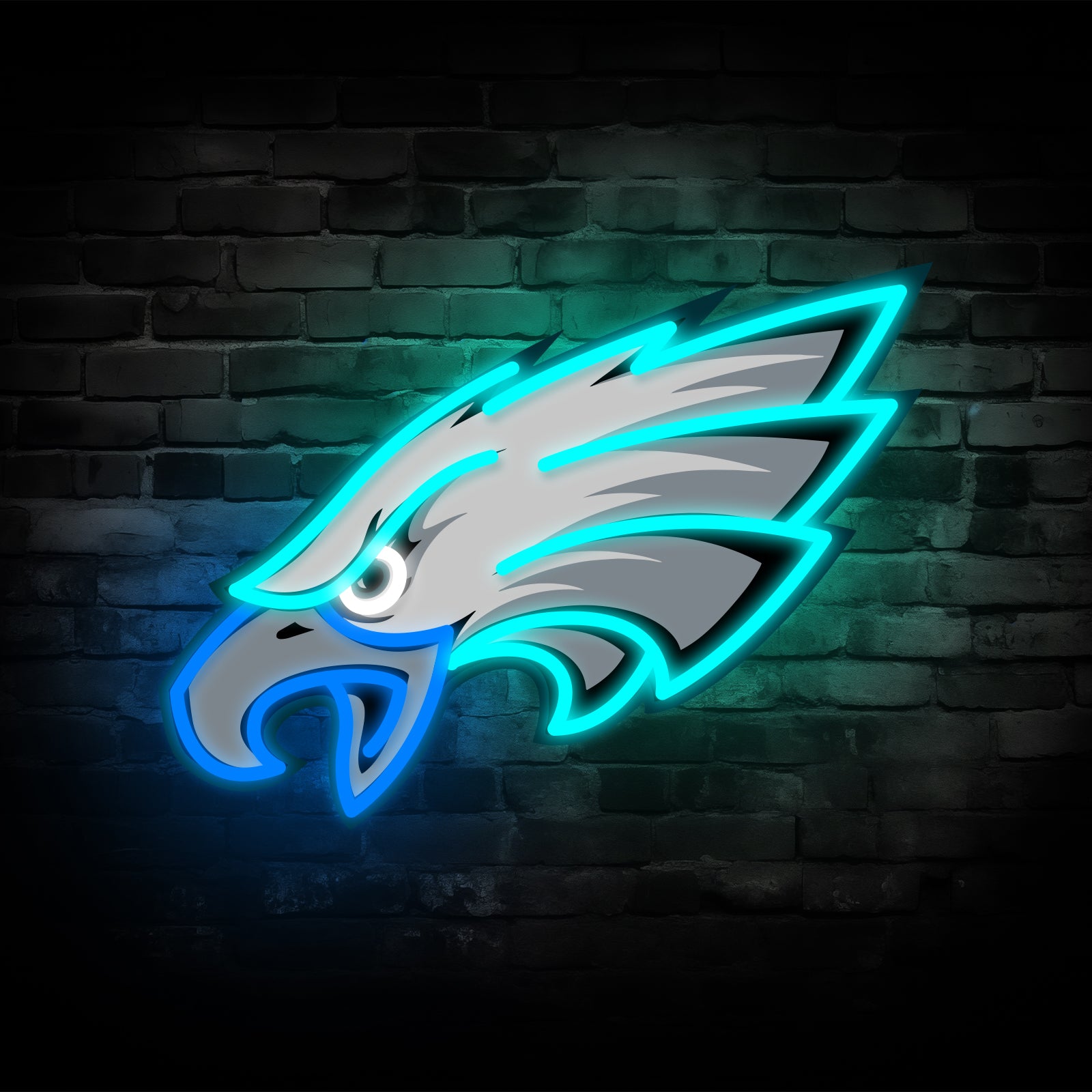 Philadelphia Eagles Neon Sign – Official Team Logo LED Light for Fans & Game Rooms