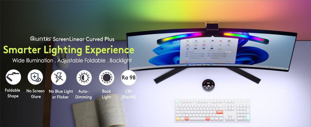 Quntis Dual-Head Monitor Light Bar with RGB Backlight