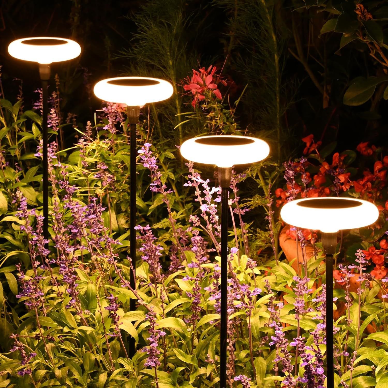 Solar UFO High-Pole Swaying Garden Lights - Outdoor Decorative Landscape Stakes, Wind-Dancing Firefly Solar Pathway Lights for Yard, Patio, Pathway, and Lawn Decor