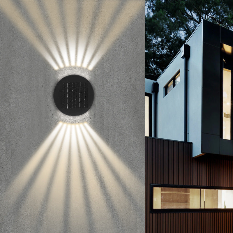 Solar Outdoor Decorative Rotatable Wall Light – Waterproof Warm White Garden Landscape Lamp for Patio & Yard Ambience
