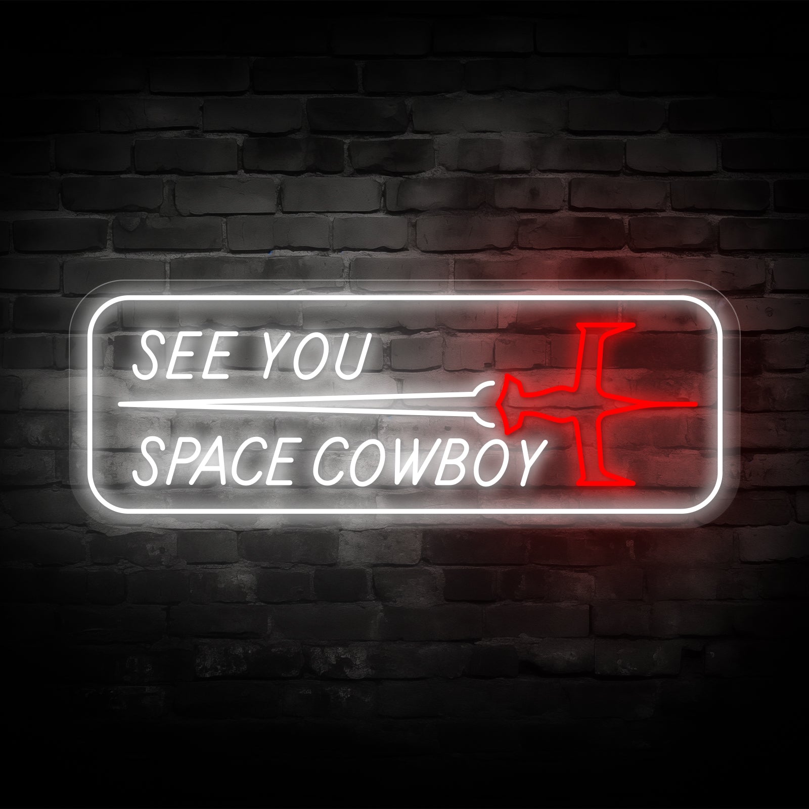 See You Space Cowboy Neon Sign – Cowboy Bebop Inspired LED Wall Light for Home & Bar Decor