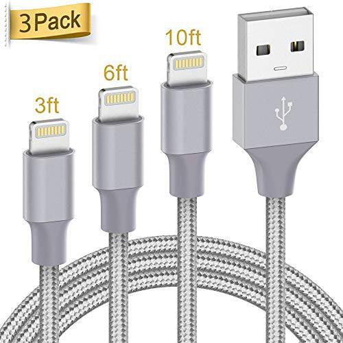3Pack 3ft 6ft 10ft Cable - Grey - quntis-service