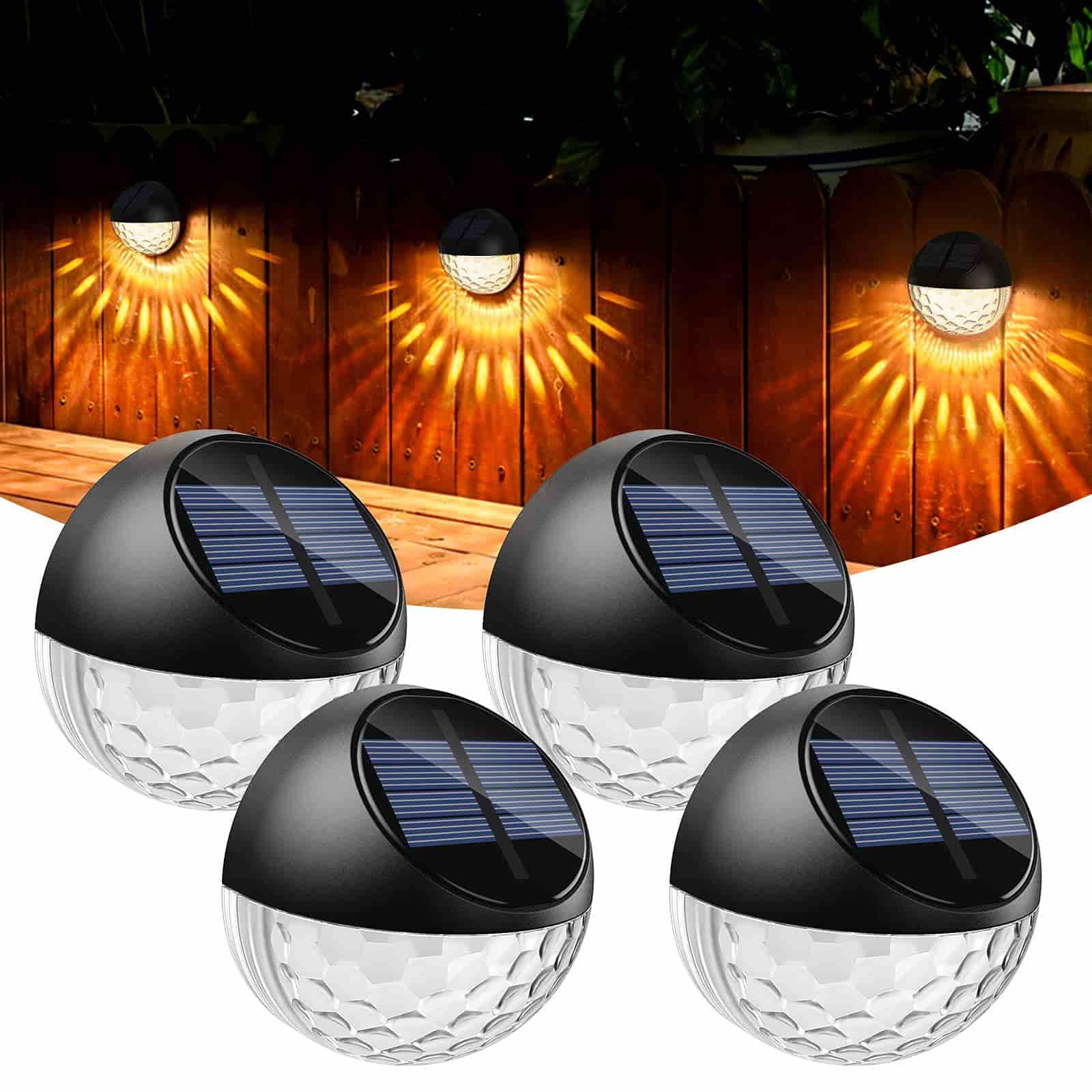 Outdoor Semicircle IP65 Waterproof Solar Light for Garden Decorative (4pack) - Quntis