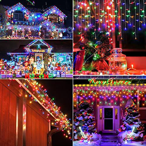 32.8FT 400 LED RGB Icicle Curtain Fairy Lights with 80 Drops - quntis-service