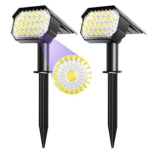 2 in 1 Solar Landscape IP65 Waterproof Outdoor Lights (2 Pack Cold White/24 LED) - quntis-service