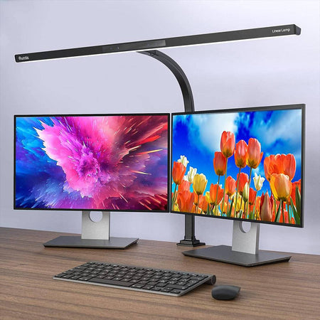 LED ScreenLinear Focus Series, Lampes de bureau à pince pour le soin des yeux pour bureau à domicile (31,5 pouces)