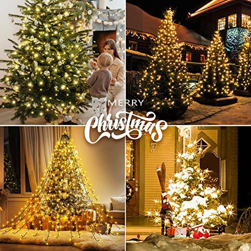 6.6FT x 10 Lines 400 Diamond LED Beads, Lights for 5ft - 9ft Xmas Tree Decorations - quntis-service