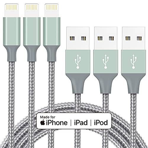 3Pack 6ft MFi Certified Lightning Cable USB - quntis-service
