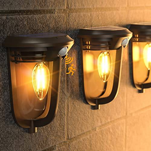 2 Pack Advanced Motion Sensor Solar Lights Wall Sconces - quntis-service