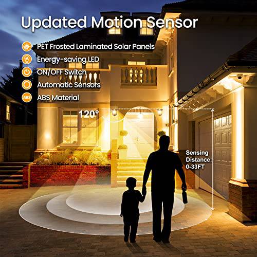 2 Pack Advanced Motion Sensor Solar Lights Wall Sconces - quntis-service
