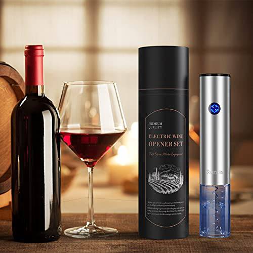 UpgradedQuntis Electric Corkscrew Wine Bottle Opener Rechargeable