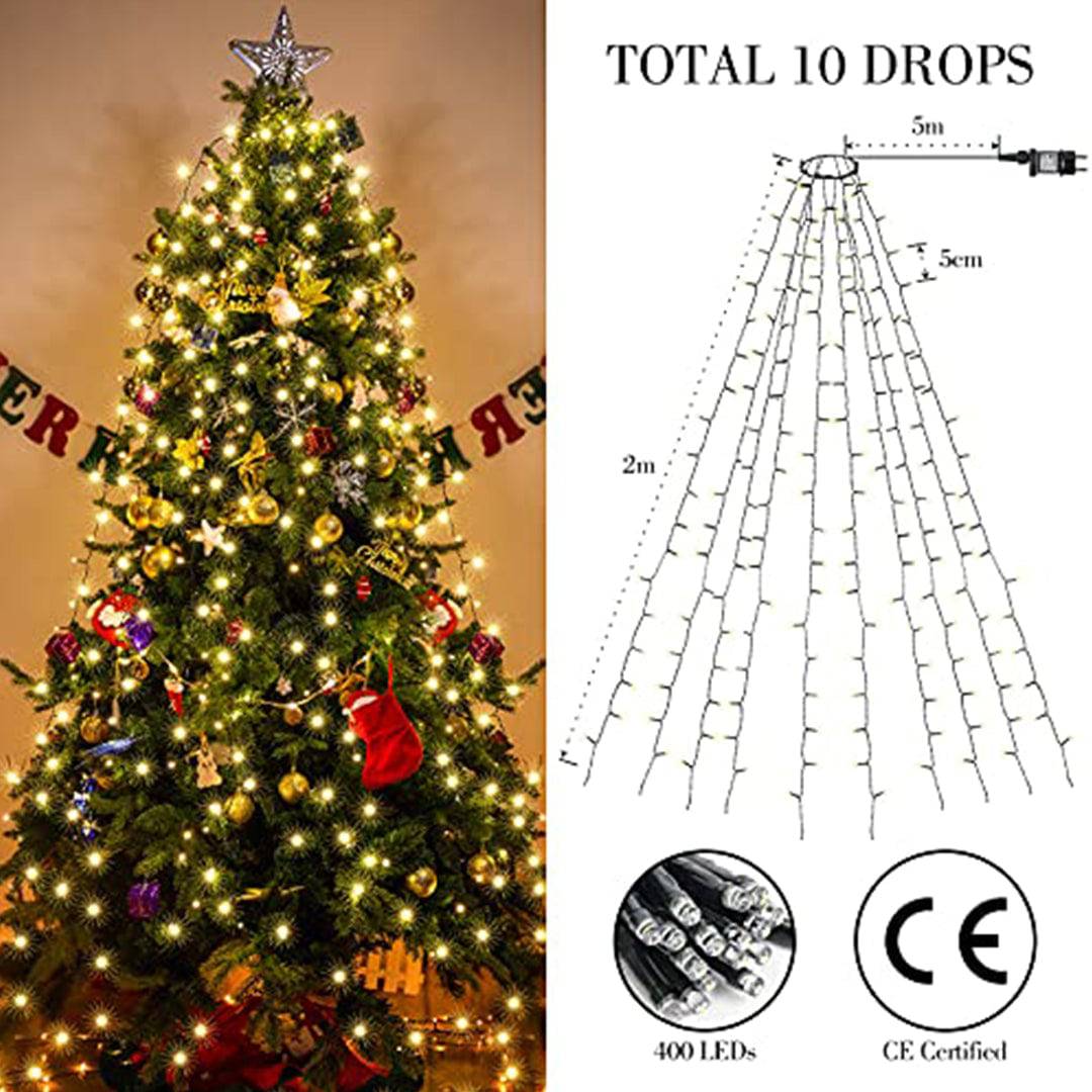 400LED 2M Circular Christmas tree straight lights EU standard - quntis-service