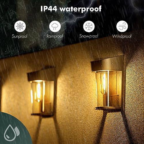 4 Packs Waterproof Outdoor Solar Lights Warm White Automatic On/Off - quntis-service