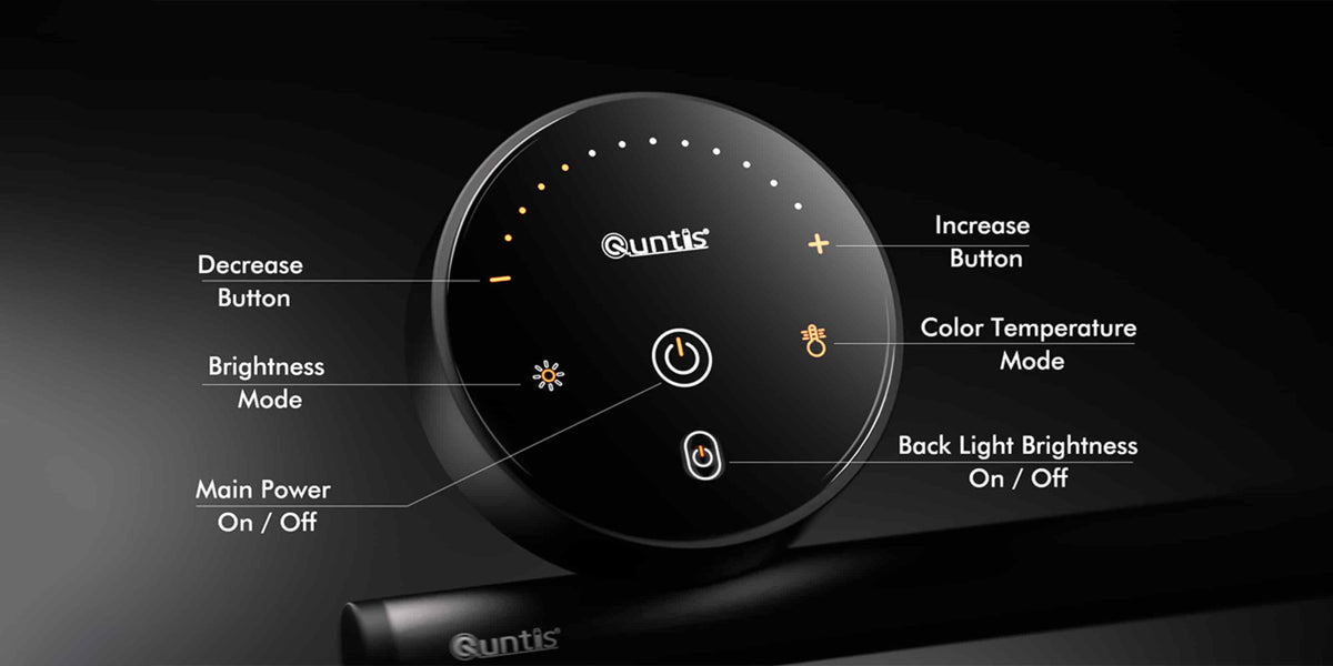 Quntis Pink Monitor Light Bar, Remote, Eye-Care, Stepless Dimming