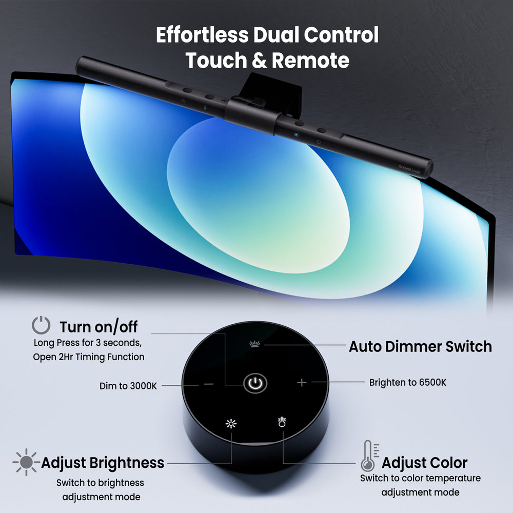 Quntis Computer Monitor Lamp, Screen Monitor Light Bar for Eye Caring,