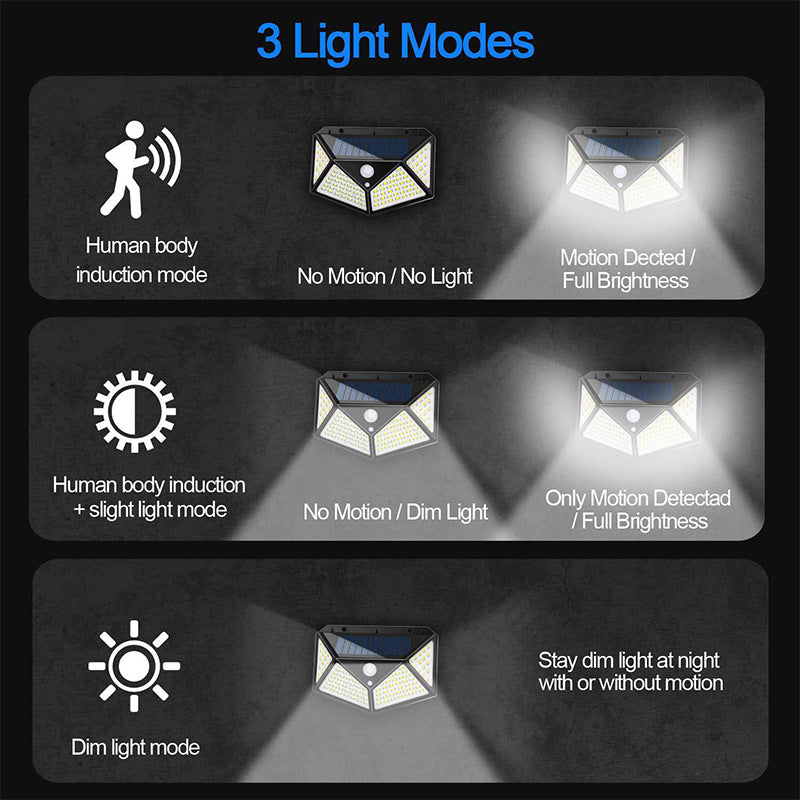 أضواء حديقة LED بحساس حركة شمسي - أضواء جدارية ومسار خارجية مقاومة للماء للمنزل والفناء والساحة