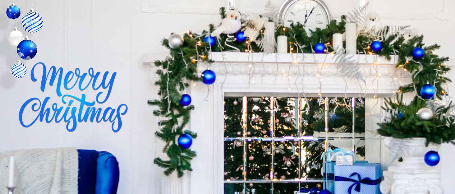 青いクリスマスライト付きギフトボックス、140個のLED、3個セット – 8