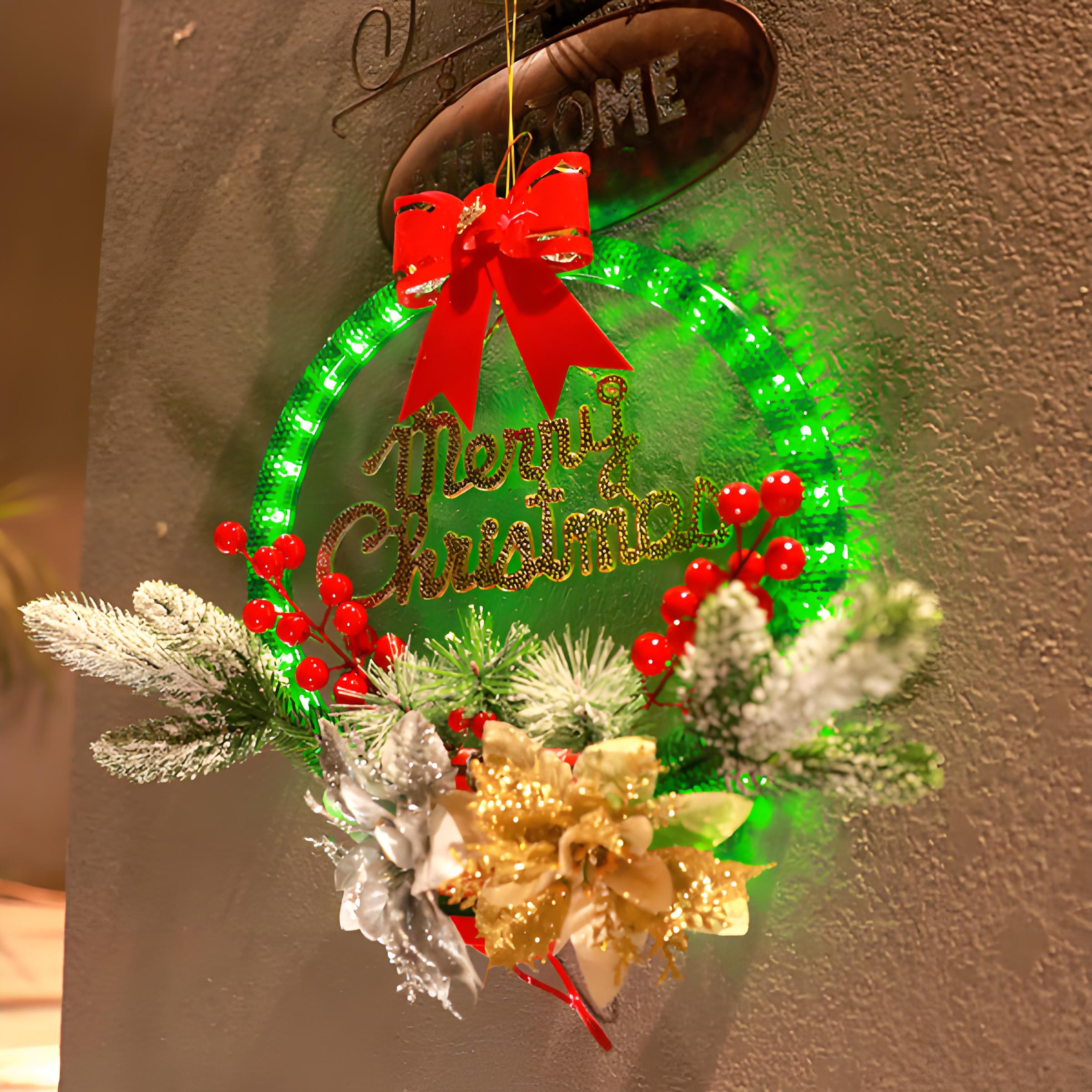 Luci a LED per ghirlande di Natale a batteria ¨C Decorazione illuminata per porte, finestre e interni