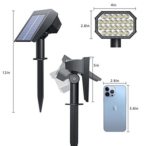 2 in 1 Solar Landscape IP65 Waterproof Outdoor Lights (2 Pack Cold White/24 LED) - quntis-service