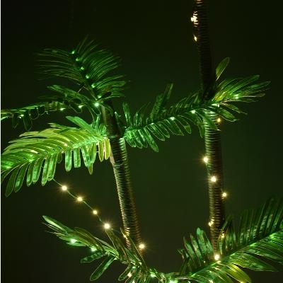 7 Fuß leuchtende Palme, LED Dekorationslicht, wetterfeste festliche Dekoration für Innen-/Außenbereich, Party Hochzeits Feiertags Terrasse Strand Dekorationslichter
