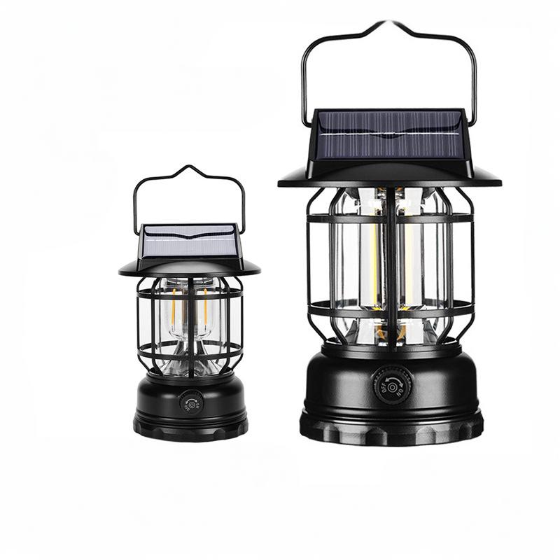 Portable High-Capacity Camping Lantern – Solar & Type-C Rechargeable Outdoor Light Multifunctional LED Camping Light – High Capacity, Solar & Type-C Charging for Outdoor Use