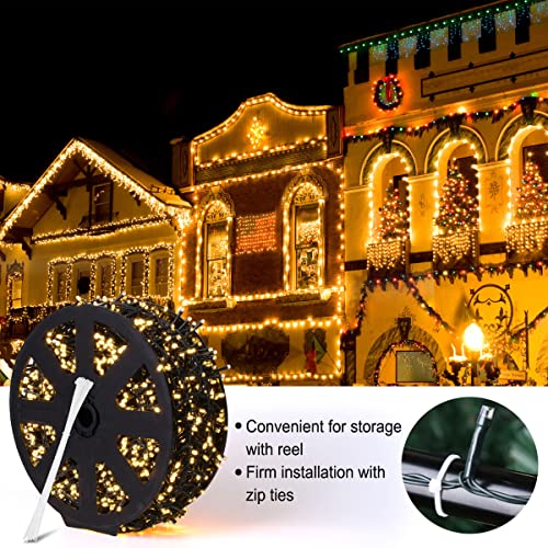 50M 2000LED Outdoor Christmas Lights, Green Wire Christmas Tree Lights Mains Powered - quntis-service
